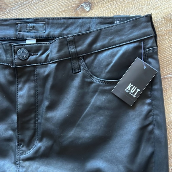 Kut from the Kloth Ana Coated High-Rise Flare NWT Size 16 - Picture 6 of 16
